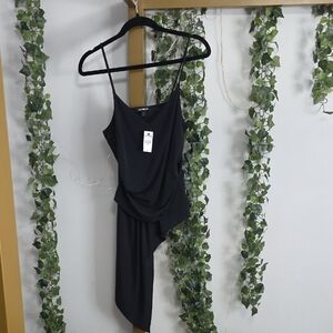 Express Asymmetrical Black Dress